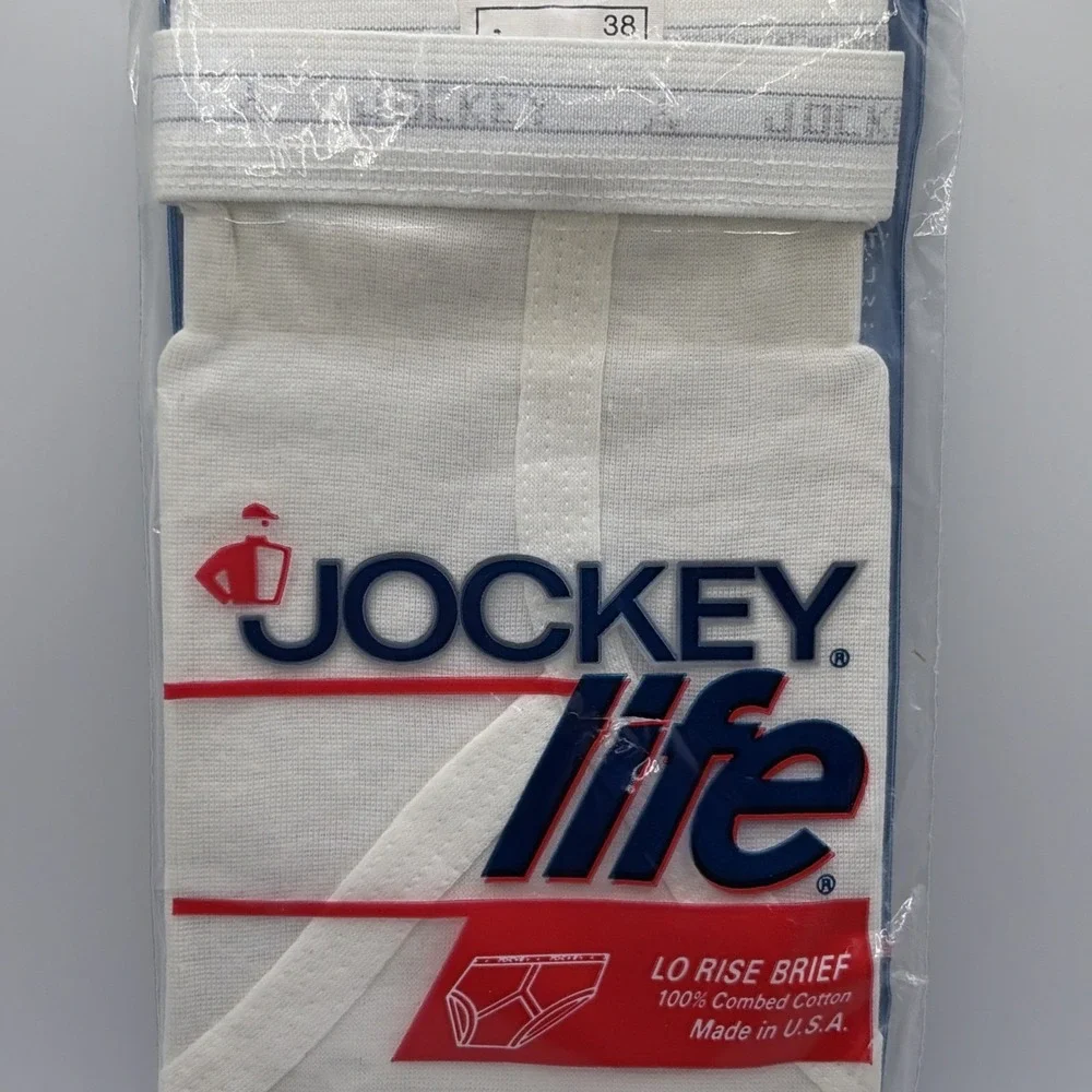 Vintage 1984 Jockey Life Lo Rise Brief Sealed Packages Sz 38 100% Cotton‎ USA